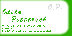 odilo pittersch business card